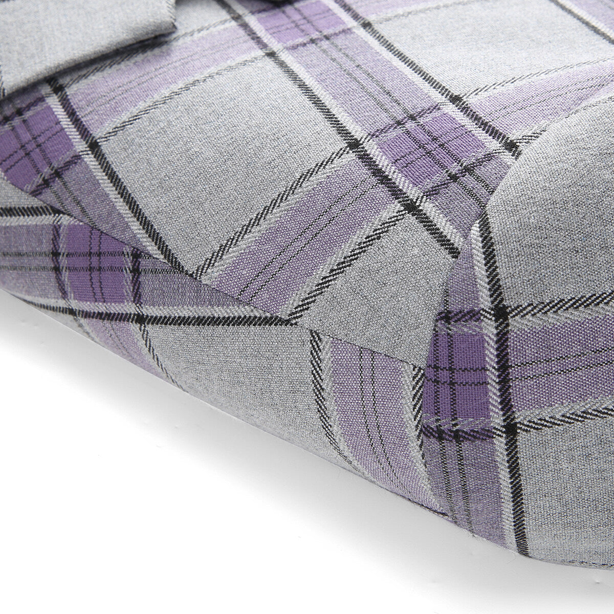 Men's Plaid Notch Lapel Collar One Button Blazer Purple