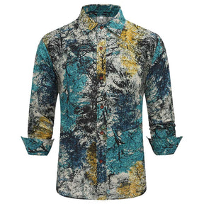 Men's Funky Printed Shirt Casual Shirt Fancy Floral Tops