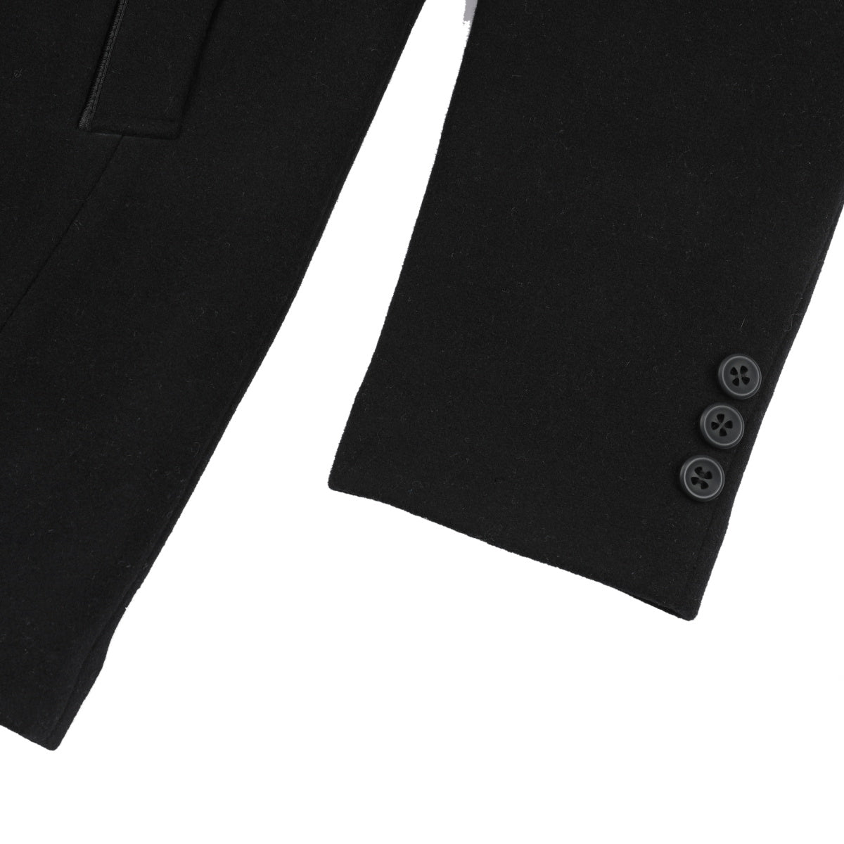 Men's Lapel Two Button Coat Black