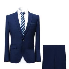 Slim Fit Business Suit 2-Piece Blue Suit