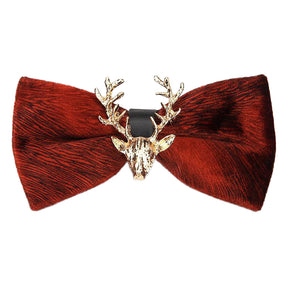 Reindeer Christmas Holiday Bow Tie 9 Colors - Cloudstyle