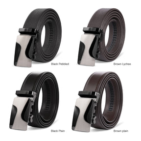 Electroplated Curve Shape Automatic Buckle Belt 4 Colors