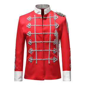 Modern Fit Coattail Blazer Red - Cloudstyle