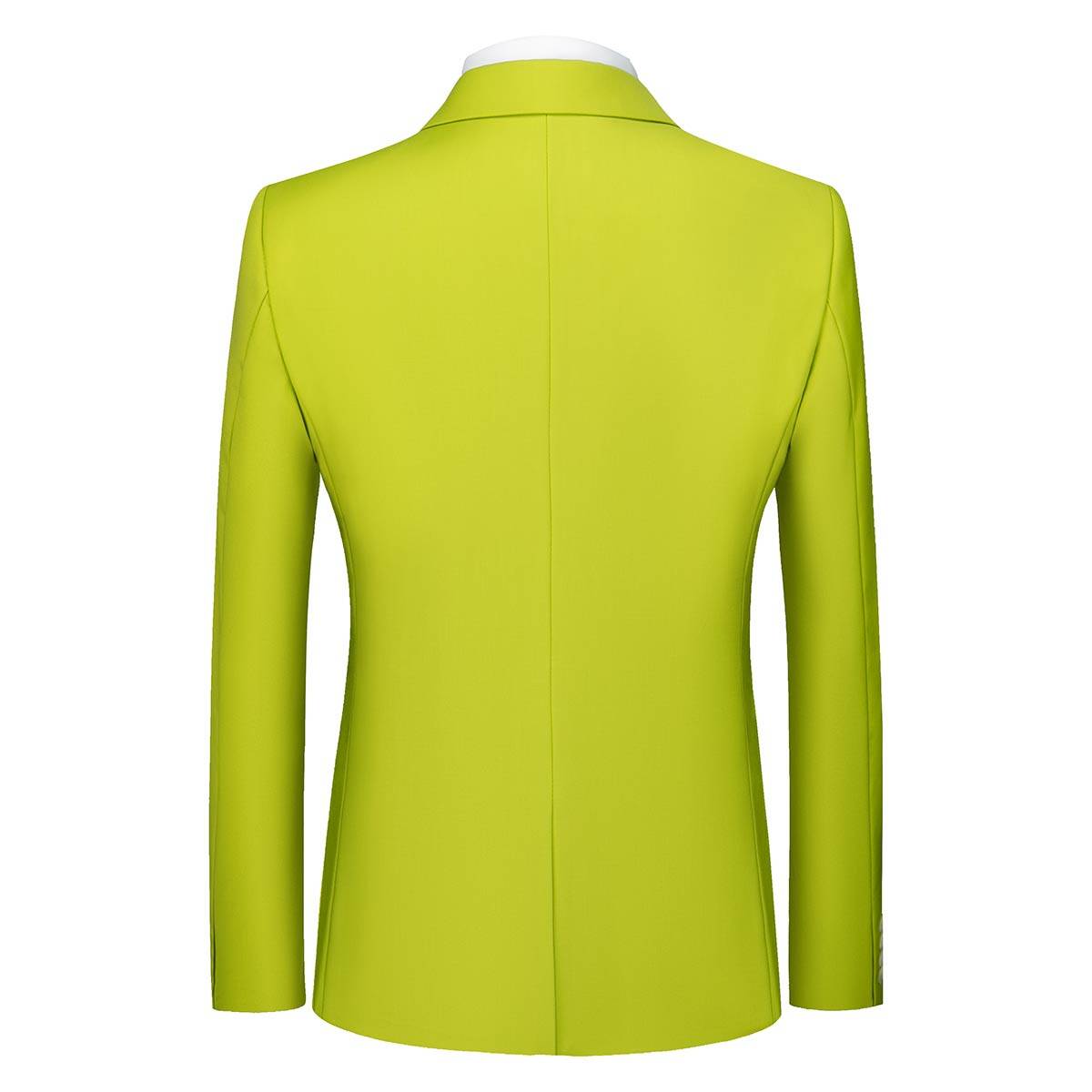 2-Piece Mens Suit Solid Color Formal Business One Button Suit Grass Green