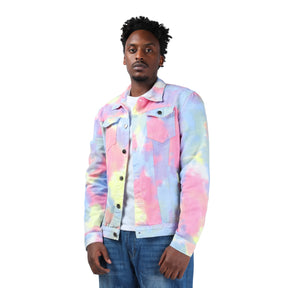 Men's Jacket Casual Lightweight Rainbow Color Prtinted Outwear Coat