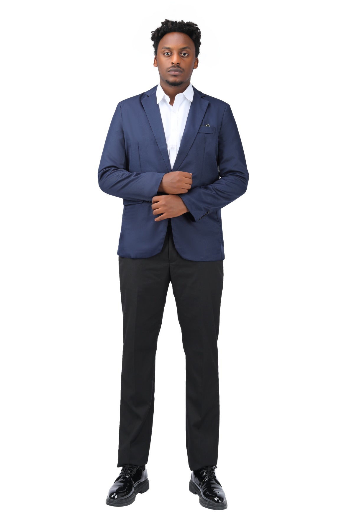 Men's Casual Suit Jacket Slim Fit Lightweight Blazer Coat Navy