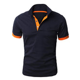 Essential Polos Navy & Orange Classic Polo Shirt