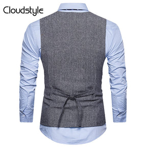 Slim Fit Comfortable Retro Grey Vest