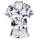Slim Fit Pattern Printed T-Shirt White