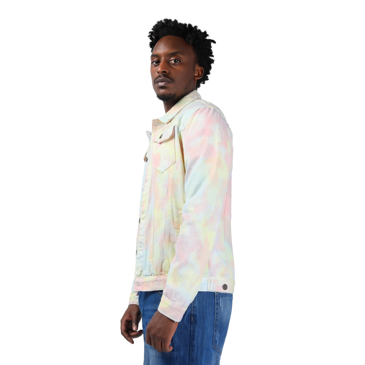 Men's Jacket Casual Lightweight Rainbow Color Prtinted Outwear Coat