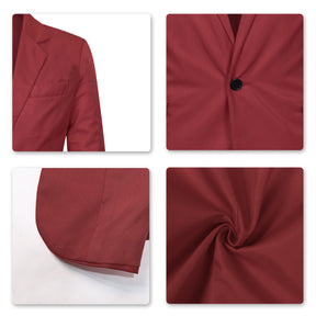 Men's Slim Fit Casual Blazer Jacket Red
