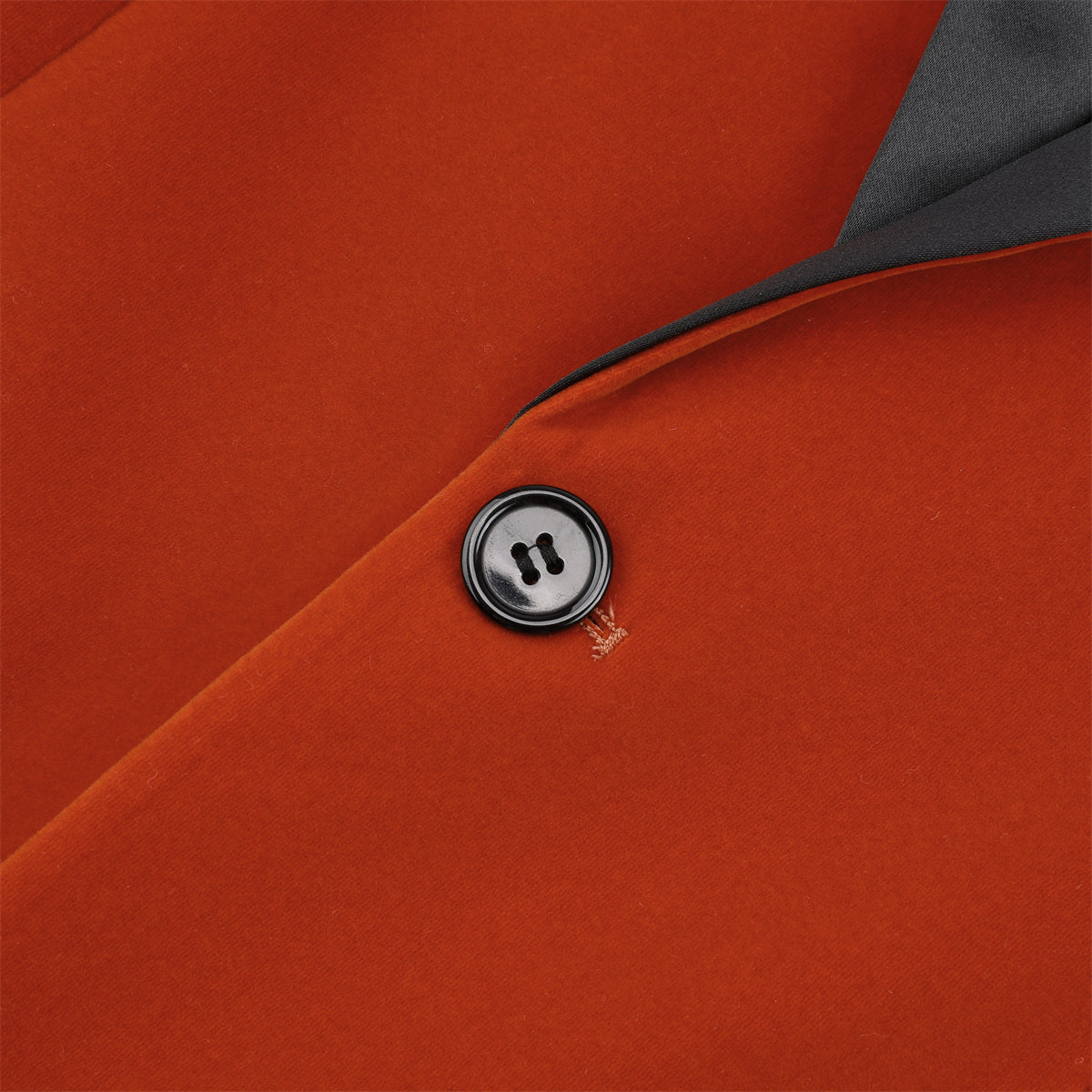 Slim Fit 2-Piece Orange Pleuche Velvet Tuxedo Suit