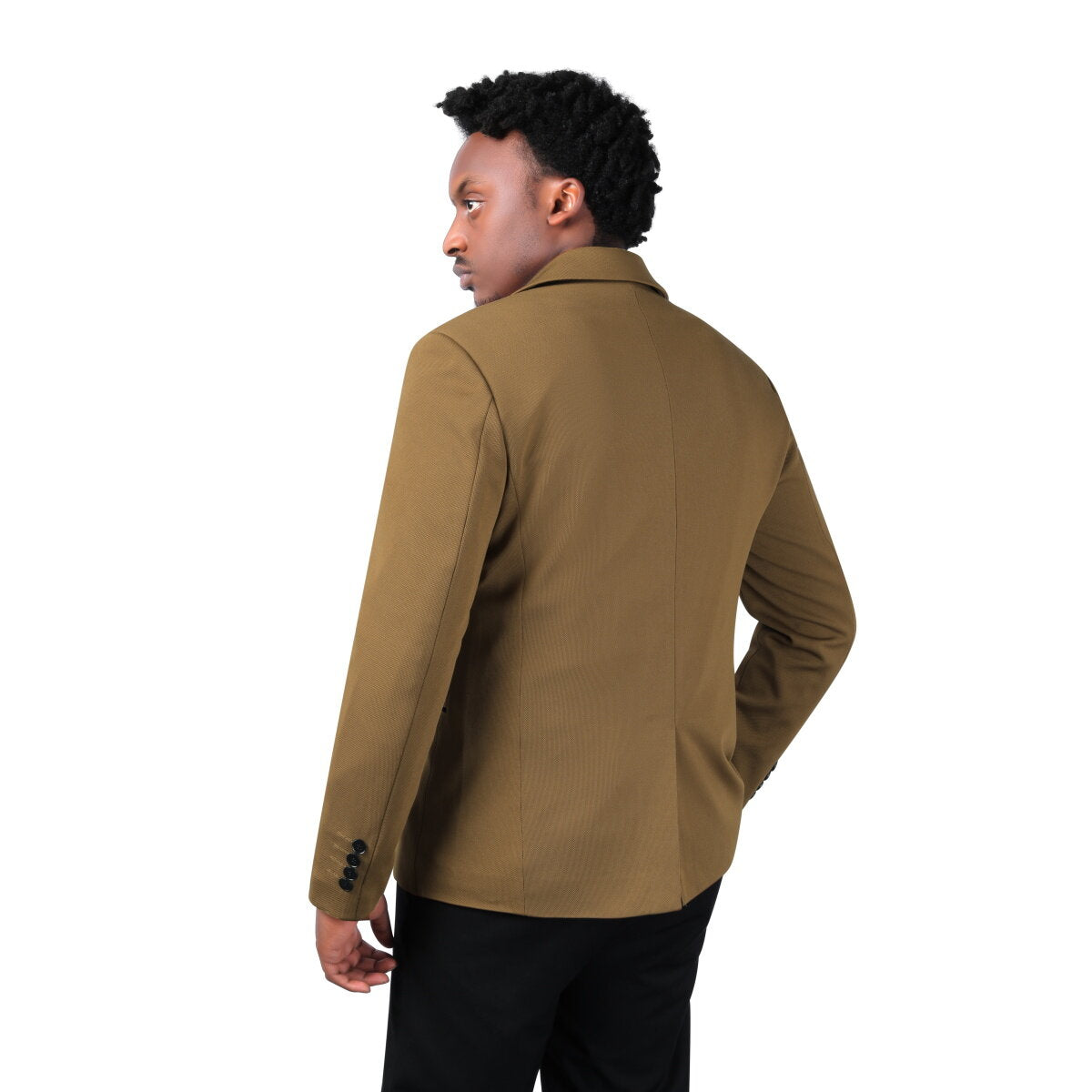 Men's Suit Jacket Slim Fit Coat Business Daily Blazer Coffee