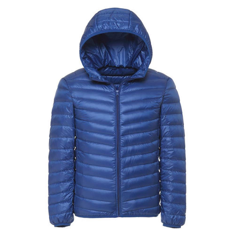 Hooded Lightweight Water-Resistant Jacket Blue
