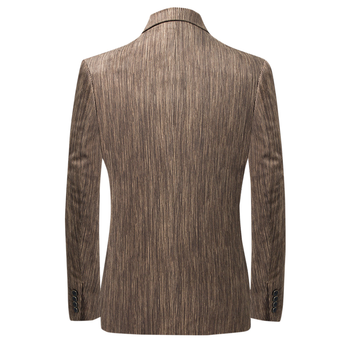 Men's Solid Color Corduroy Two Button Blazer Coffee