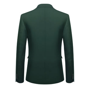 Two Piece Green Suit One Button Suit
