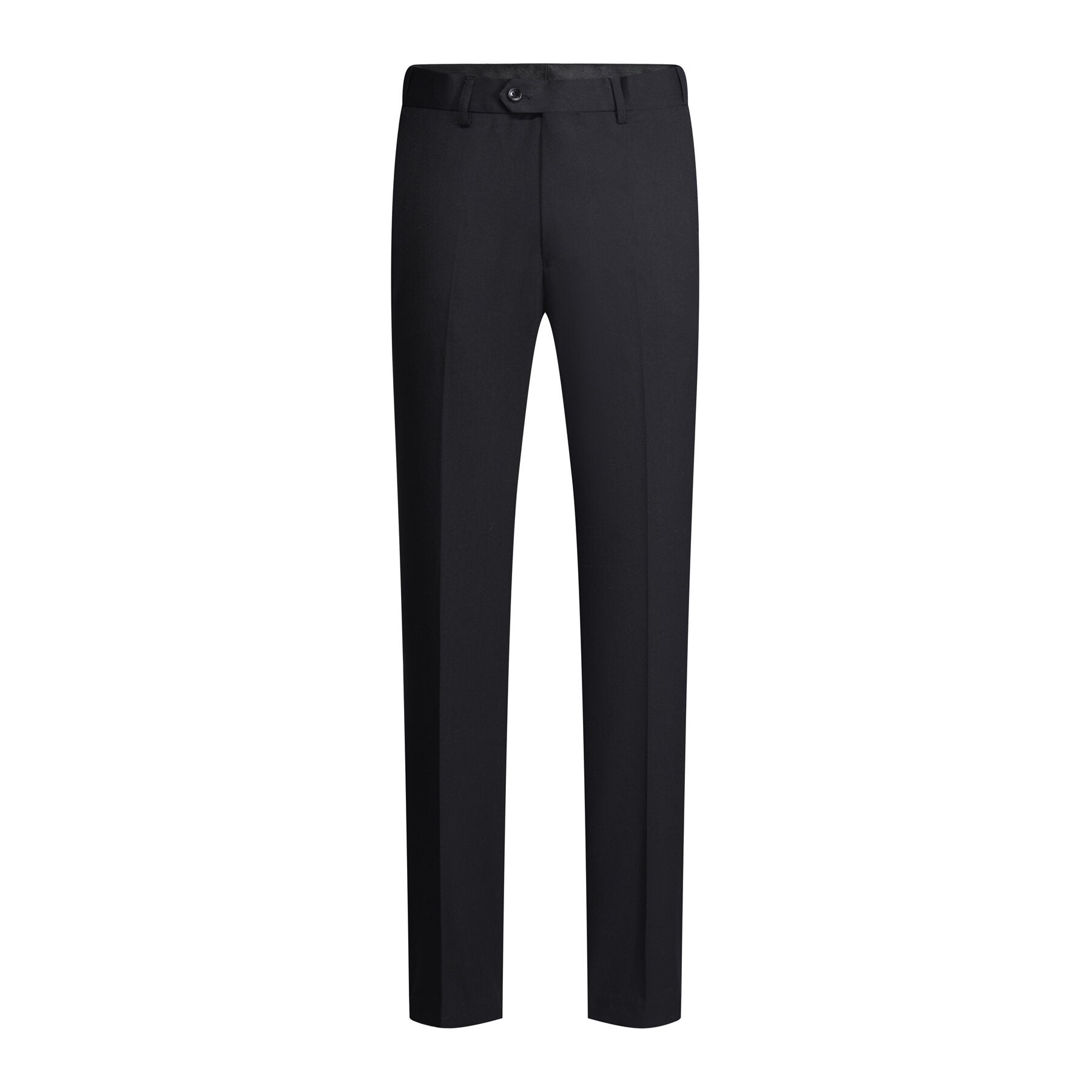 3-piece Men's Solid Color Notched Lapel Back Center Vent Suit Black