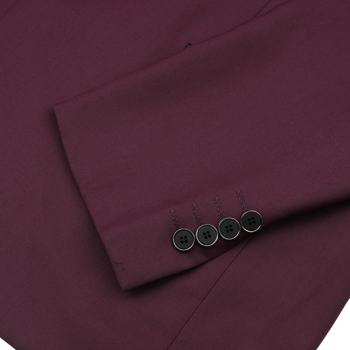 Red # Men's slim fit 2-piece casual suit with one-button closure and single-breasted design, solid red blazer jacket with matching trousers for party, wedding, prom and daily wear, isolated on white background.