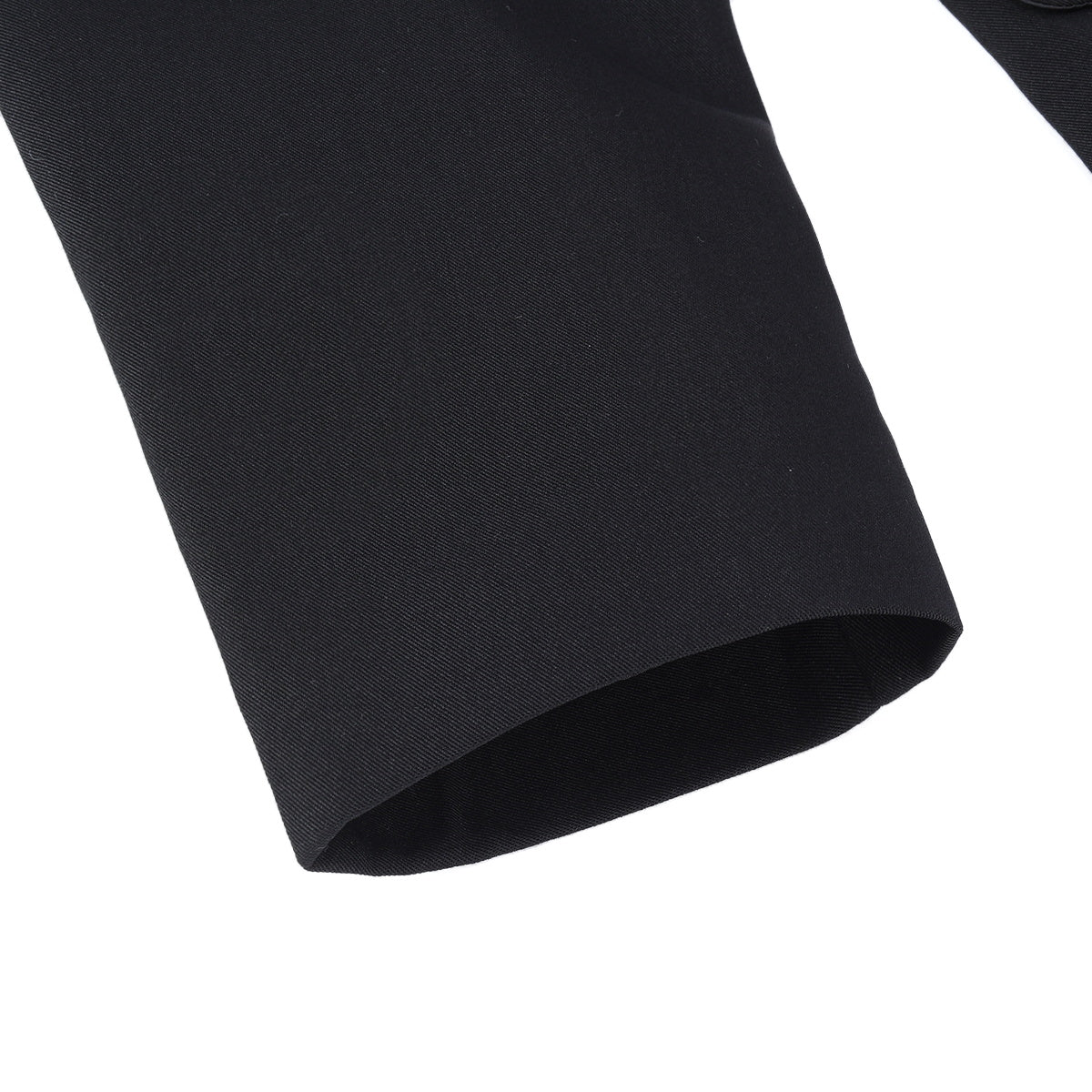 Black # Men's single-breasted floral blazer with notched lapel and center vent, black dress sport coat featuring hot stamping floral print for party, prom, banquet, show, festival and special occasions, isolated on white background.