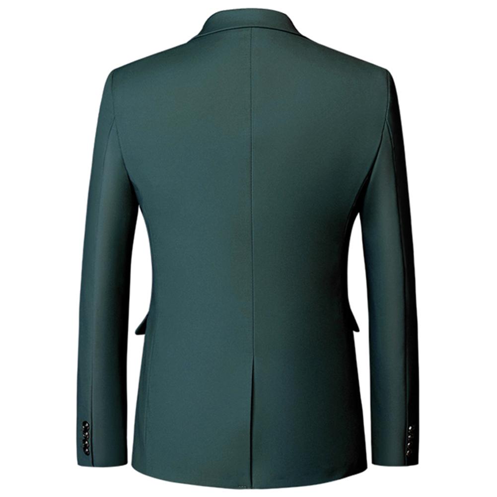 Jasper # Men's classic two-button blazer with notched lapel and four resin button cuffs, jasper sport coat with handkerchief design and polyester viscose blend fabric for business, office, wedding and daily wear, isolated on white background.