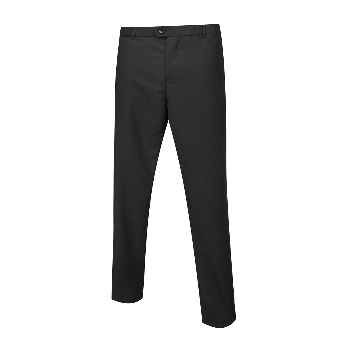 Black # Men's slim fit 2-piece casual suit with one-button shawl lapel and single-breasted closure, solid black blazer jacket with four-button cuffs and matching flat-front trousers, lightweight polyester formal wear for party, prom, wedding, dinner and daily occasions, isolated on white background.