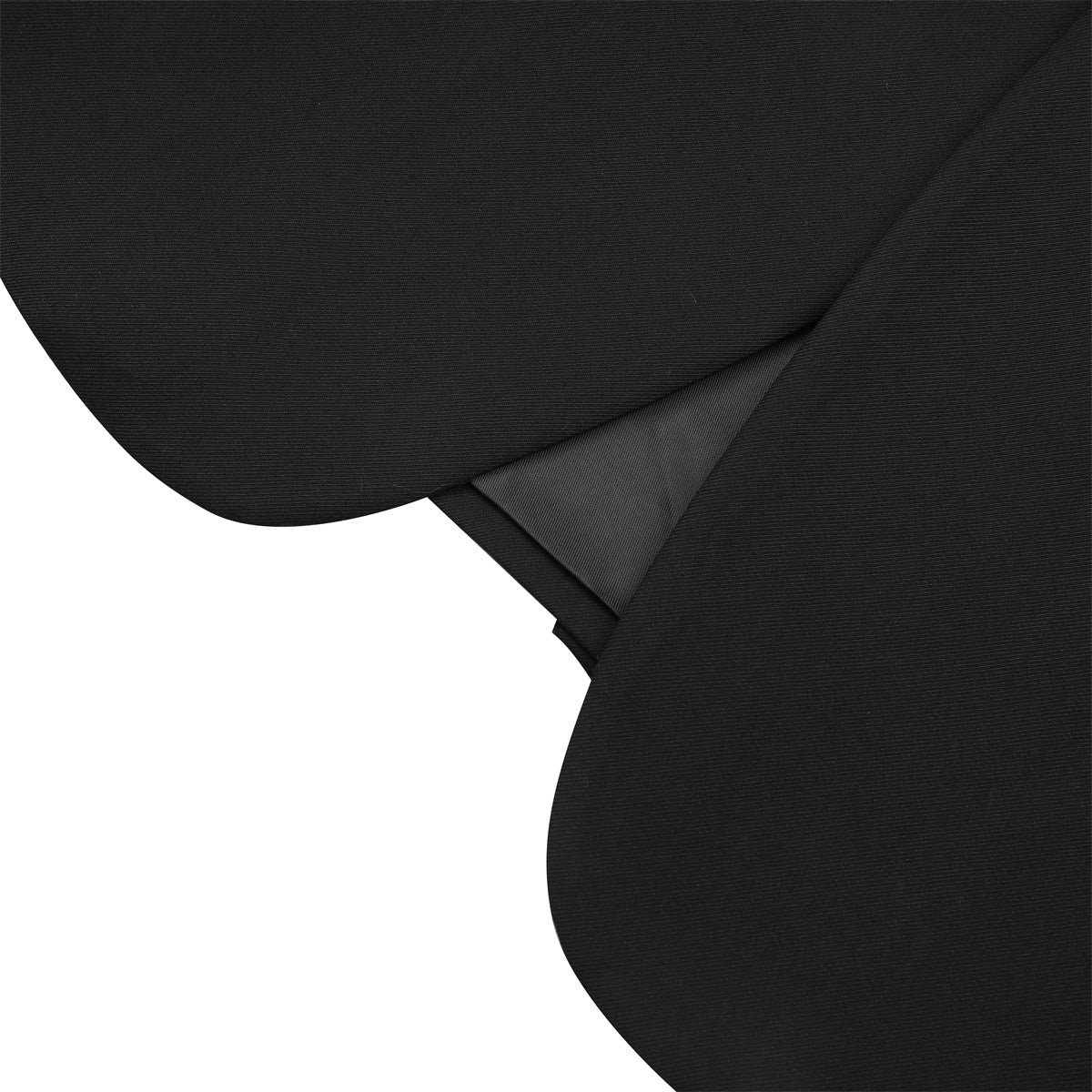 Black # Men's slim fit 2-piece casual suit with one-button shawl lapel and single-breasted closure, solid black blazer jacket with four-button cuffs and matching flat-front trousers, lightweight polyester formal wear for party, prom, wedding, dinner and daily occasions, isolated on white background.