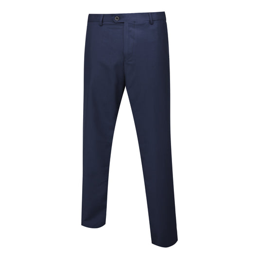 Blue # Men's slim fit 2-piece casual suit with one-button shawl lapel and single-breasted closure, solid blue blazer jacket with four-button cuffs and matching flat-front trousers, lightweight polyester formal wear for party, prom, wedding, dinner and daily occasions, isolated on white background.