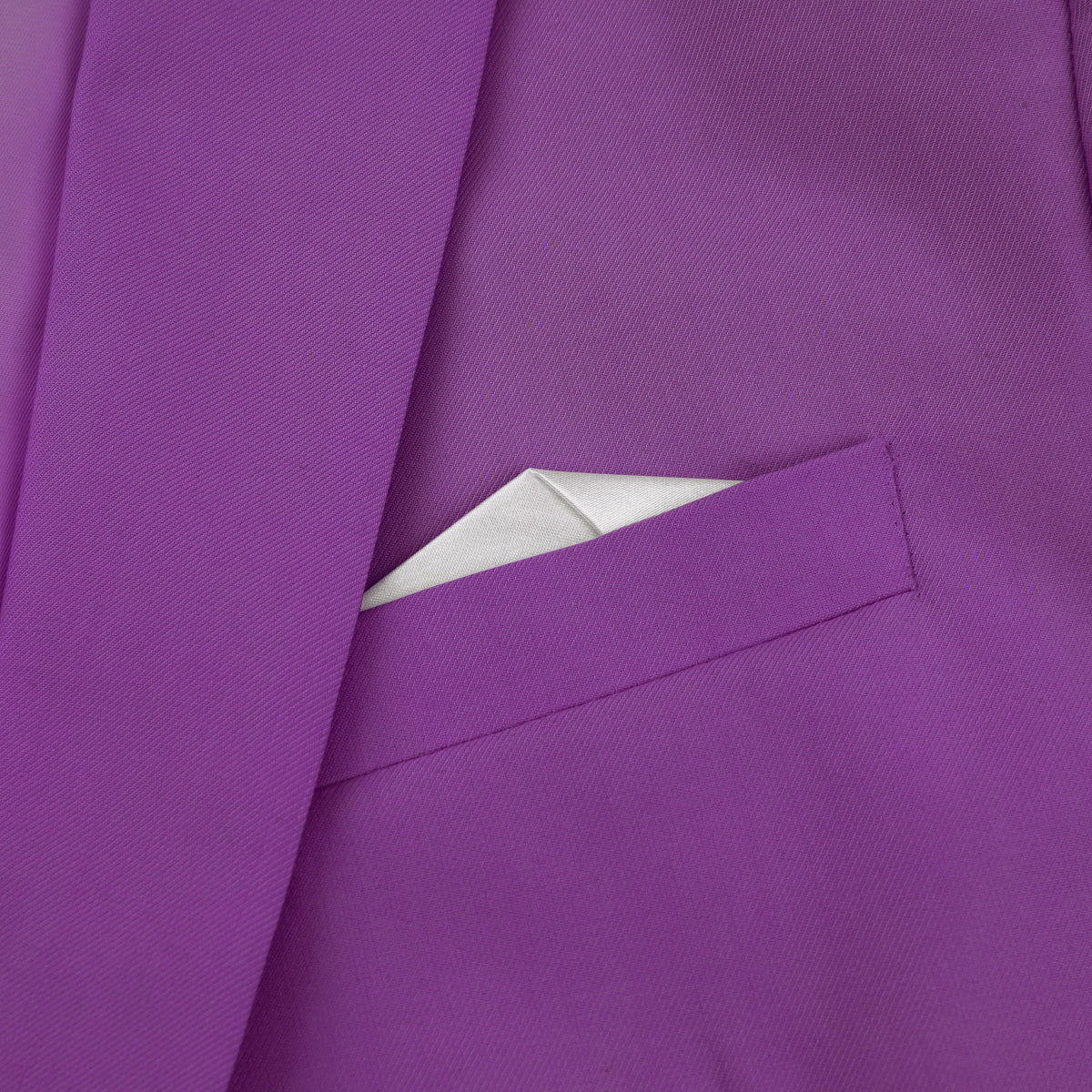 Purple # Men's one-button casual blazer with flat collar and single-breasted closure, stylish purple sport coat jacket with premium polyester viscose blend fabric and eco-friendly buttons for business, office, wedding and daily wear, isolated on white background.