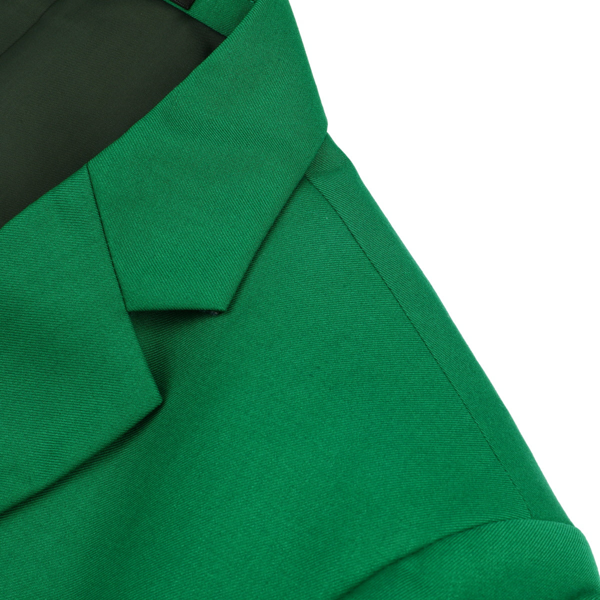 Green # Men's one-button casual blazer with flat collar and single-breasted closure, stylish green sport coat jacket with premium polyester viscose blend fabric and eco-friendly buttons for business, office, wedding and daily wear, isolated on white background.