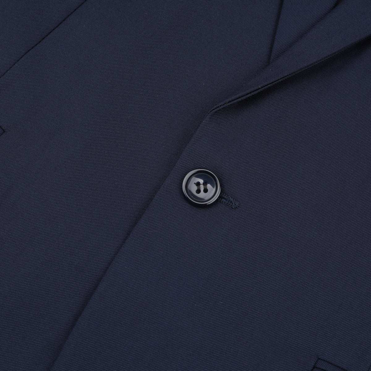 Navy # Men's one-button casual blazer with flat collar and single-breasted closure, stylish navy sport coat jacket with premium polyester viscose blend fabric and eco-friendly buttons for business, office, wedding and daily wear, isolated on white background.