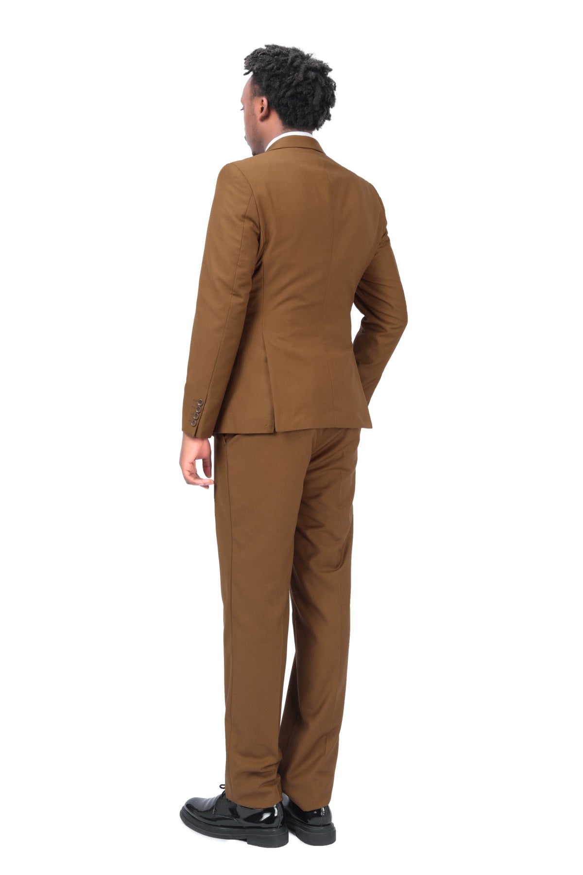 3-Piece One Button Formal Suit Light Coffee Suit