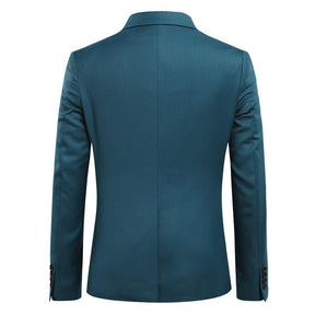 DarkCyan 3-Piece Suit Slim Fit Two Button Suit -Cloudstyle