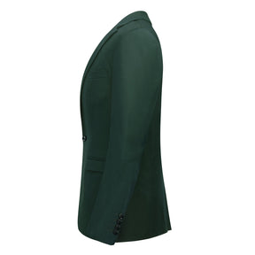 Two Piece Green Suit One Button Suit