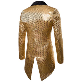 Gold Sequin Decorated Swallowtail Coat