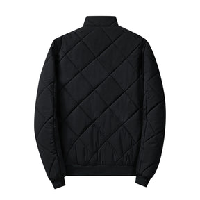 Mens Warm Light Slim Fit Padded Jacket Cotton Coat Black