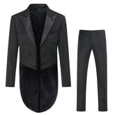 Black Swallowtailed Dinner Suit 3-Piece Slim Fit Suit