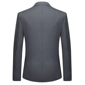 3-Piece Classic One Button Dark Grey Suit