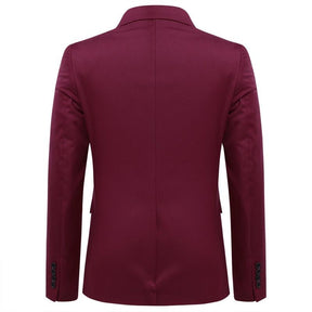 Maroon 3-Piece Suit Slim Fit Two Button Suit
