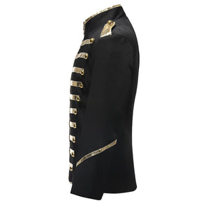 Modern Fit Royal Gold Leash Black Blazer