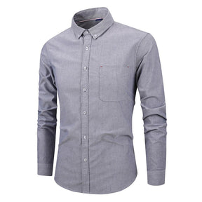 Slim Fit Grey Stylish Cotton Shirt  Dress and Casual Shirt