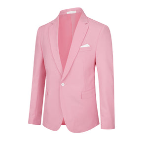 Fashion Jakcket One Button Casual Blazer Pink