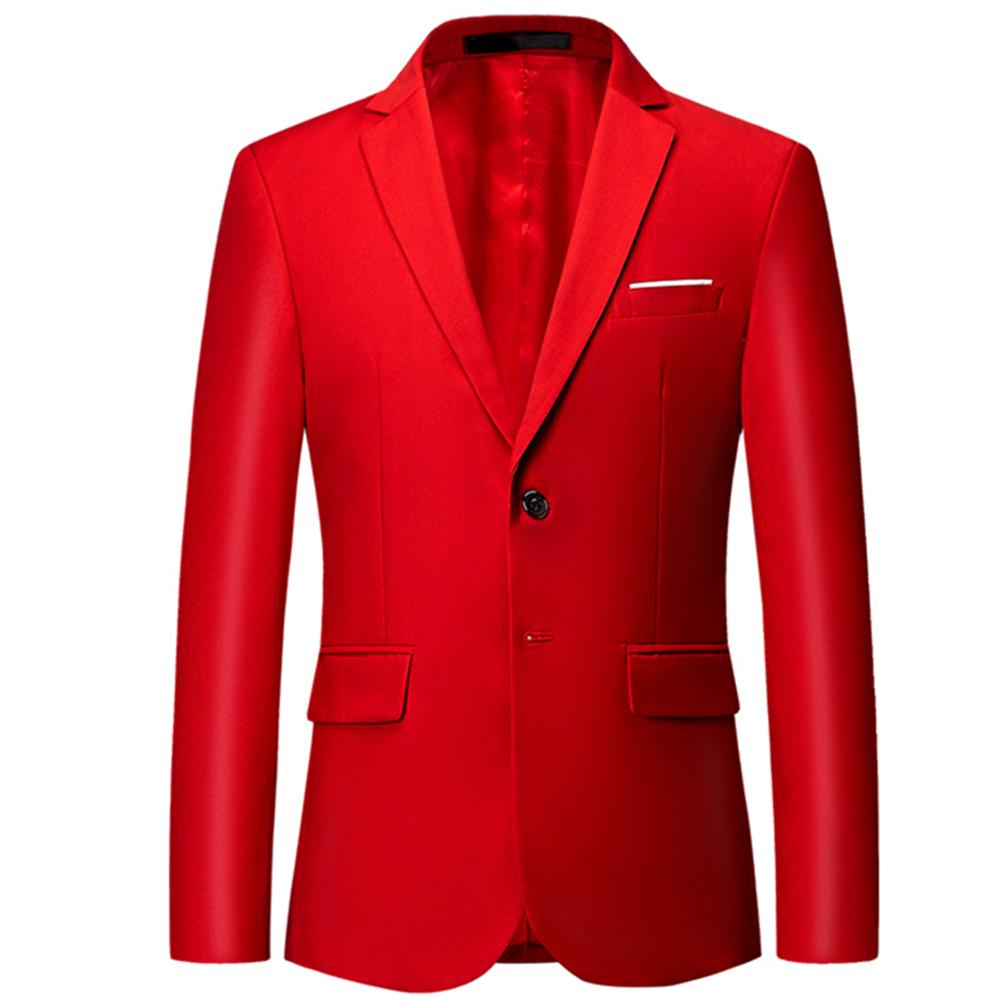 Classic Red Blazer Two Buttons Blazer - Cloudstyle