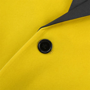 Slim Fit 2-Piece Yellow Pleuche Velvet Tuxedo Suit