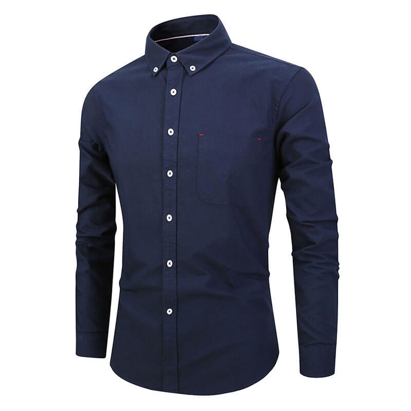 Slim Fit Navy Stylish Cotton Shirt Dress and Casual Shirt-Cloudstyle