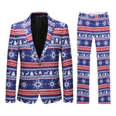 2-Piece Funny Novelty Xmas Suit Blue - Cloudstyle