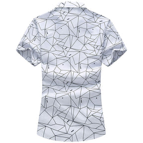 Slim Fit Cool Broken Line Shirt White