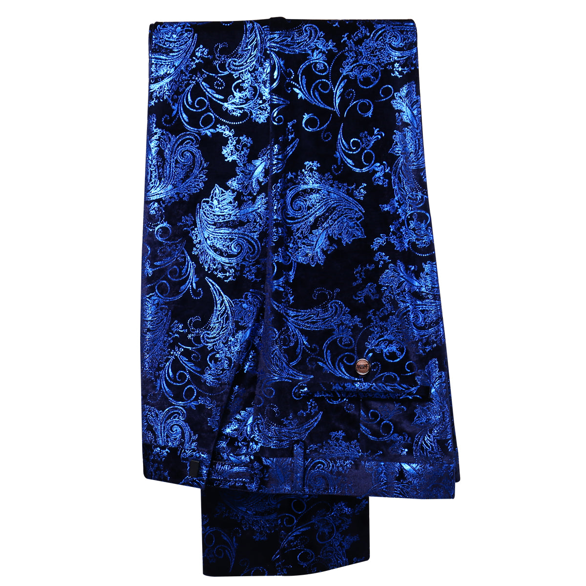 2-Piece Slim Fit Digital Print Blue Suit