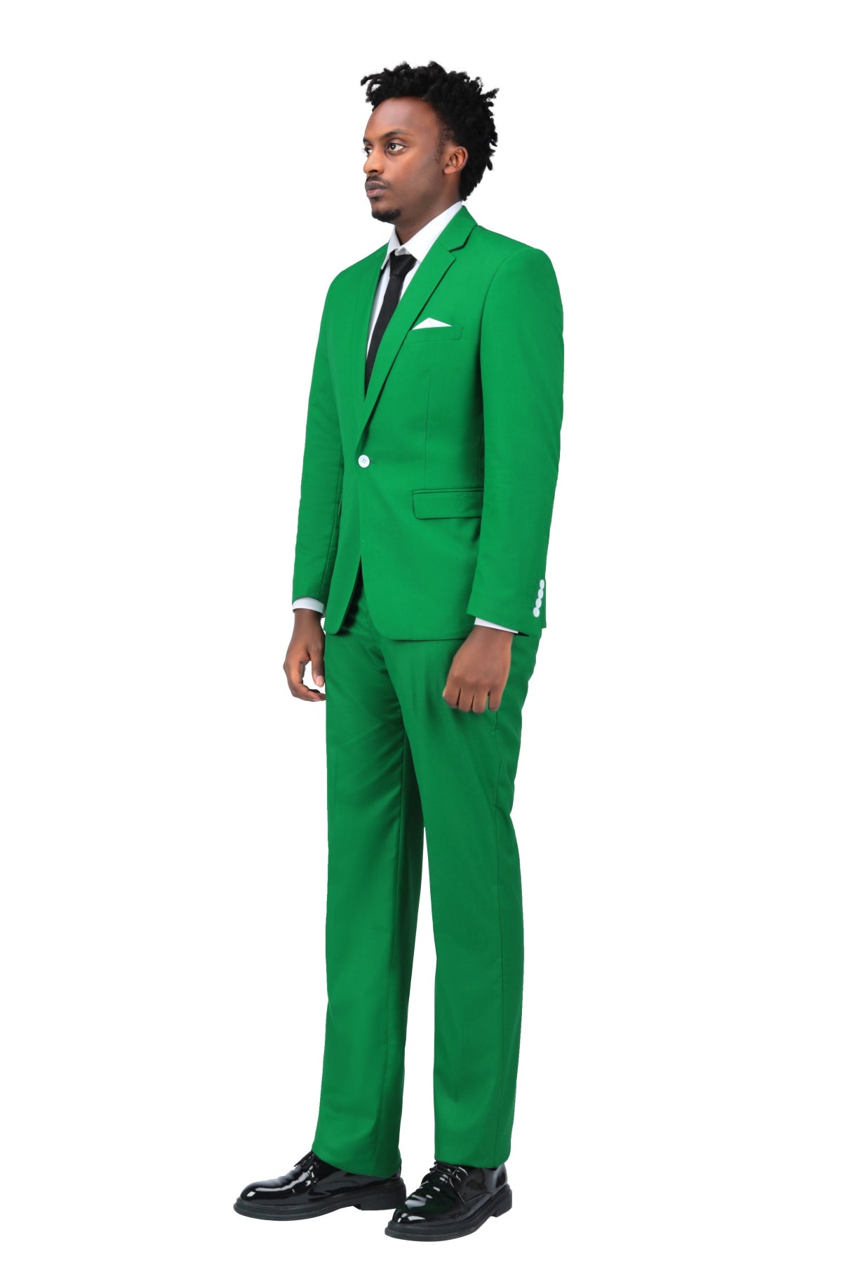 2-Piece Slim Fit Simple Designed Suit Green