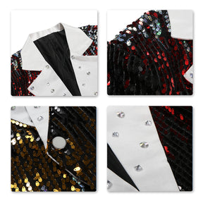 Shiny One Button Casual Sequin Party Jacket