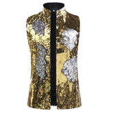 Slim Fit Sequin Show Vest Gold